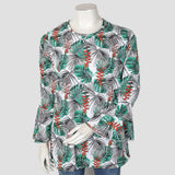 Women's Printed Top With Sleeves Cut - Green, Women, T-Shirts And Tops, Chase Value, Chase Value