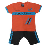 Boys Half Sleeves Short Suit - Rust, Kids, Boys Sets And Suits, Chase Value, Chase Value