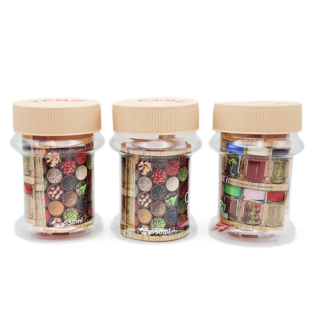 Grip Storage Jar 3Pcs Set - Fawn, Home & Lifestyle, Storage Boxes, Chase Value, Chase Value