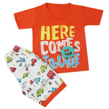 Boys Half Sleeves Short Suit - Orange, Kids, Boys Sets And Suits, Chase Value, Chase Value