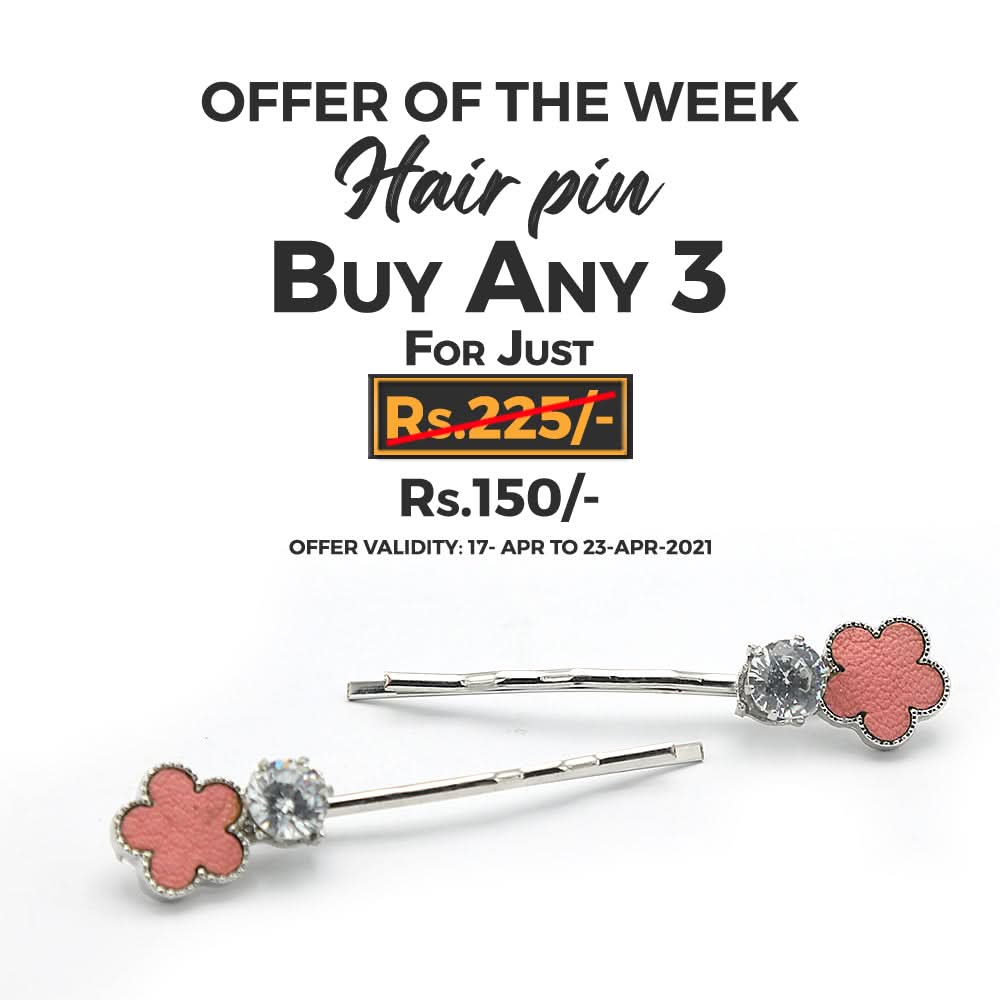 Women's Hair Pin & Clip - Pink, Women, Hair And Head Jewellery, Chase Value, Chase Value