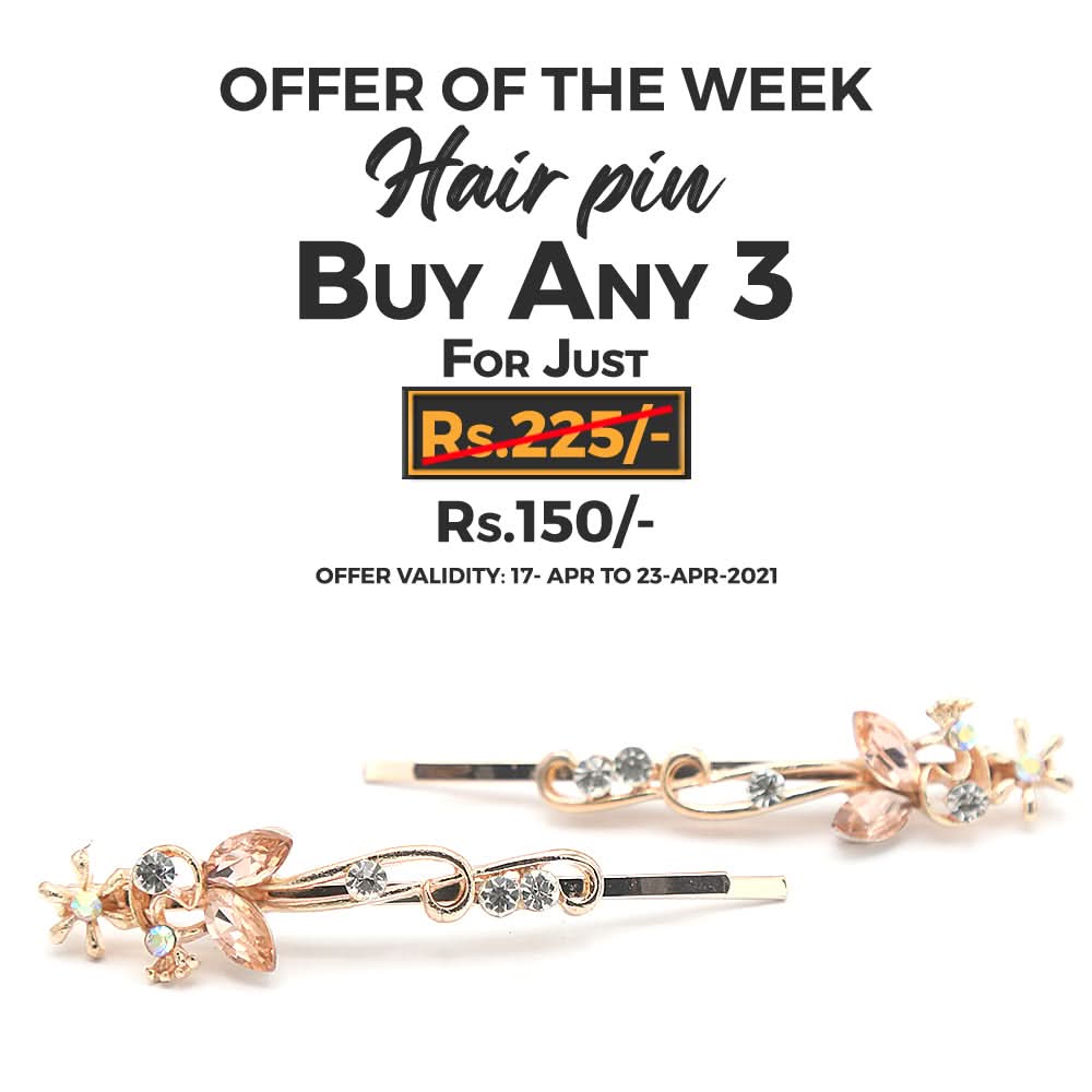 Women's Hair Pin & Clip - Peach, Women, Hair And Head Jewellery, Chase Value, Chase Value