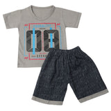 Boys Half Sleeves Short Suit - Grey, Kids, Boys Sets And Suits, Chase Value, Chase Value