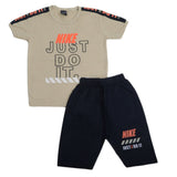 Boys Half Sleeves Short Suit - Beige, Kids, Boys Sets And Suits, Chase Value, Chase Value