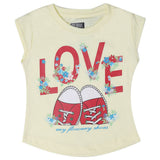 Girls Half Sleeves T-Shirt - Lemon, Kids, Girls T-Shirts, Chase Value, Chase Value