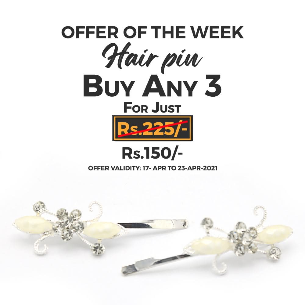 Women's Hair Pin & Clip - White, Women, Hair And Head Jewellery, Chase Value, Chase Value
