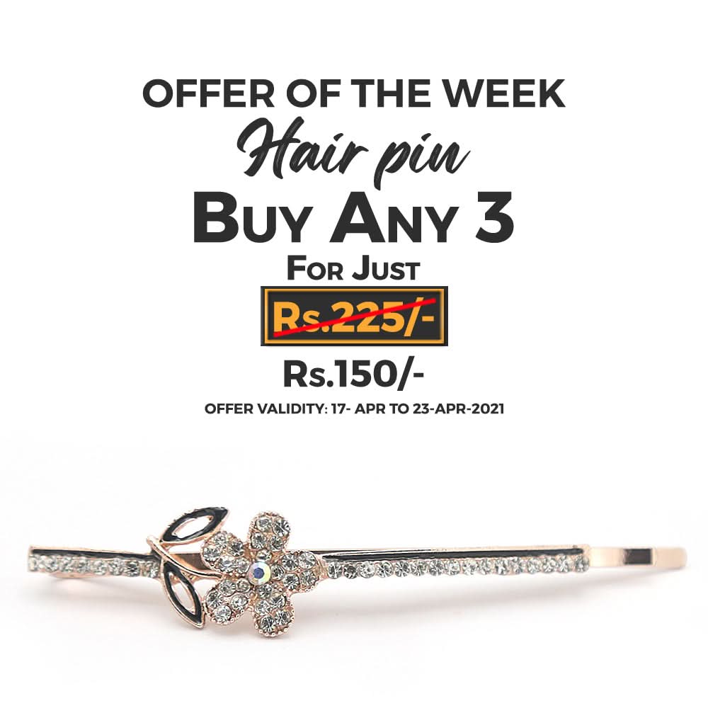 Women's Hair Pin & Clip - Golden, Women, Hair And Head Jewellery, Chase Value, Chase Value