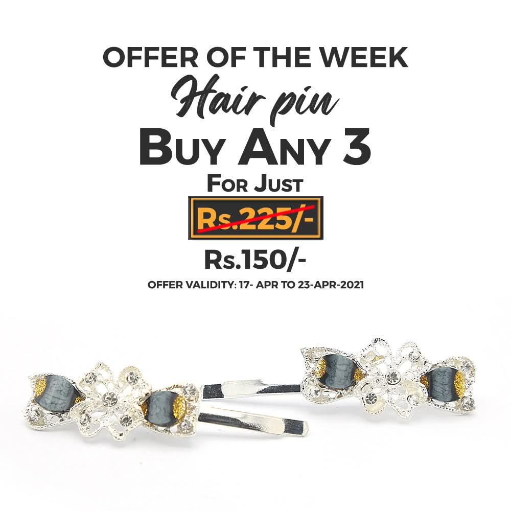 Women's Hair Pin & Clip - Grey, Women, Hair And Head Jewellery, Chase Value, Chase Value