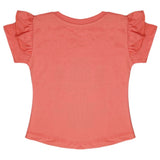 Girls Half Sleeves T-Shirt - Peach, Kids, Girls T-Shirts, Chase Value, Chase Value
