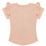 Girls Half Sleeves T-Shirt - Peach, Kids, Girls T-Shirts, Chase Value, Chase Value