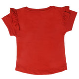Girls Half Sleeves T-Shirt - Red, Kids, Girls T-Shirts, Chase Value, Chase Value