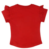 Girls Half Sleeves T-Shirt - Red, Kids, Girls T-Shirts, Chase Value, Chase Value