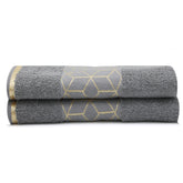 Greek Border Face Towel - Dark Grey, Home & Lifestyle, Face Towels, Chase Value, Chase Value