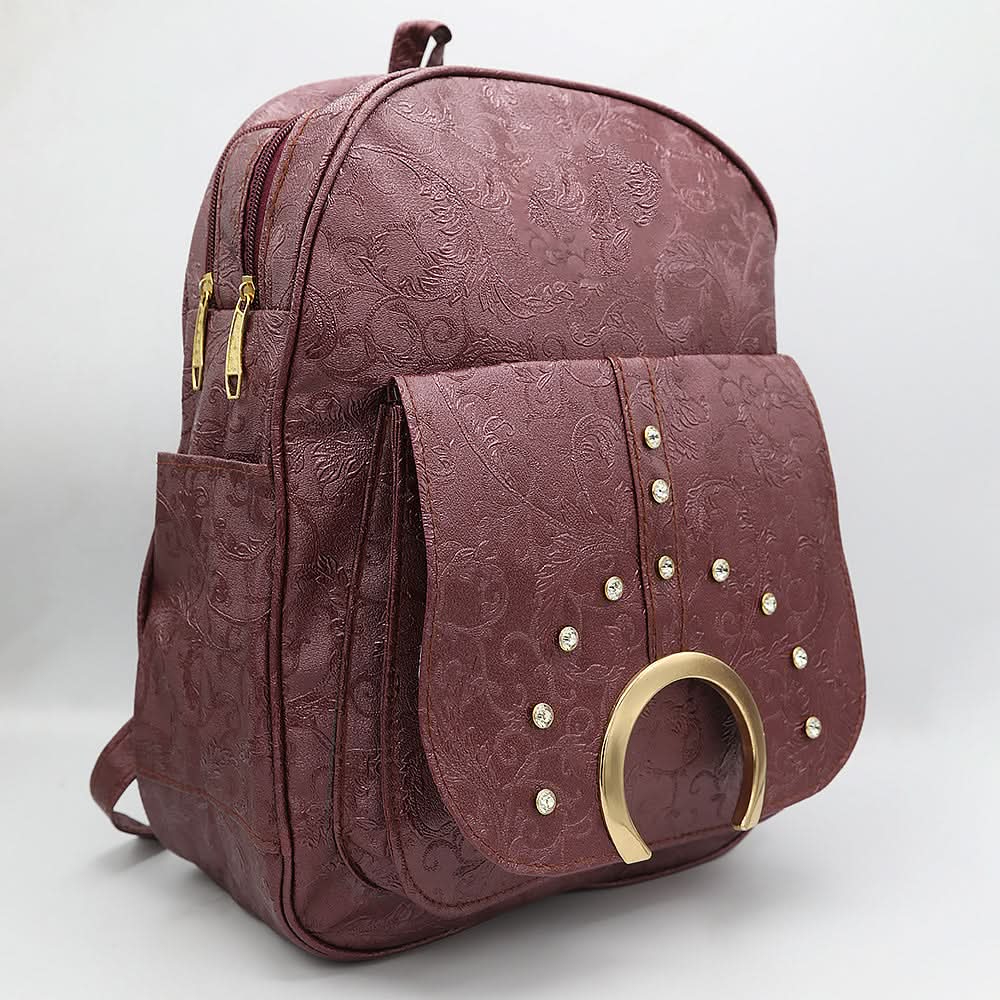 Girls Backpack 6574 - Maroon, Kids, Kids Bags, Chase Value, Chase Value