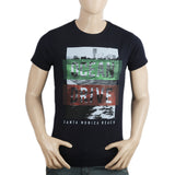 Men's Half Sleeves Printed T-Shirt - Navy Blue, Men, T-Shirts And Polos, Chase Value, Chase Value