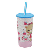Tumbler with Straw - Pink Bear, Home & Lifestyle, Glassware & Drinkware, Chase Value, Chase Value