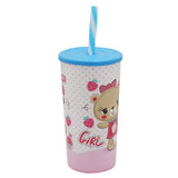 Tumbler with Straw - Pink Bear, Home & Lifestyle, Glassware & Drinkware, Chase Value, Chase Value