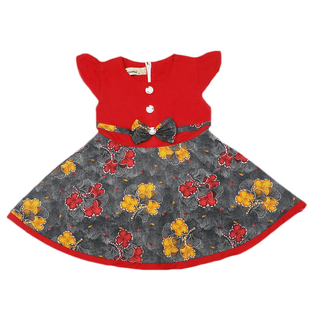Girls Frock - Red, Girls Frocks, Chase Value, Chase Value