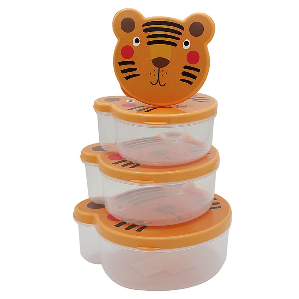 4 Pcs Zoo Storage Box - Orange, Home & Lifestyle, Storage Boxes, Chase Value, Chase Value