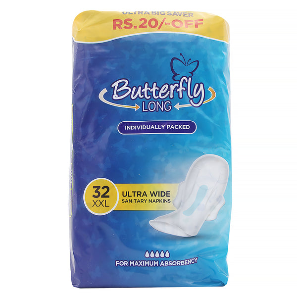 Butterfly Sanitary Pads Ultra Big Saver Xxl - 32Pcs – Chase Value
