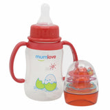 Mum Love Baby Bottle with Handle Ring 150ml B0328-B - Red, Kids, Feeding Supplies, Chase Value, Chase Value