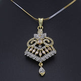 Women's American Diamond Locket Set - Golden Peach, Women, Jewellery Set, Chase Value, Chase Value