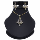 Women's American Diamond Locket Set - Golden, Women, Jewellery Set, Chase Value, Chase Value