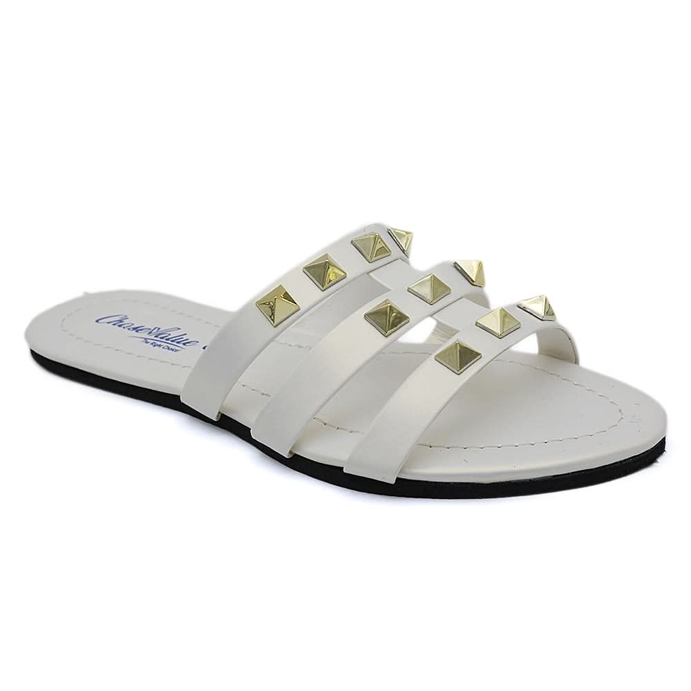 Women's Slipper J-545 - White, Women, Slippers, Chase Value, Chase Value