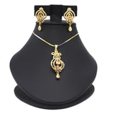 Women's American Diamond Locket Set - Golden Peach, Women, Jewellery Set, Chase Value, Chase Value