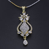 Women's American Diamond Locket Set - Golden, Women, Jewellery Set, Chase Value, Chase Value