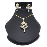 Women's American Diamond Locket Set - Golden, Women, Jewellery Set, Chase Value, Chase Value