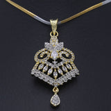 Women's American Diamond Locket Set - Golden, Women, Jewellery Set, Chase Value, Chase Value