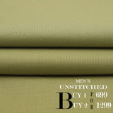 Men Wash & Wear Suit Fabric - Olive Green, Men, Unstitched Fabric, Chase Value, Chase Value