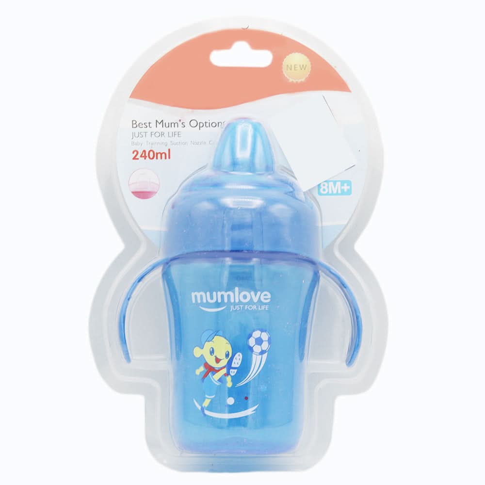Mum Love Sippy Cup With Handle 240ml C6209 - Blue, Kids, Feeding Supplies, Chase Value, Chase Value