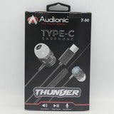 Audionic Thunder TYPE C Earphones T90 - Grey, Home & Lifestyle, Hand Free / Head Phones, Audionic, Chase Value