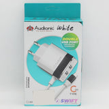 Audionic Type C Android Double USB Port Charger - White, Home & Lifestyle, Mobile Charger, Audionic, Chase Value