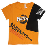 Boys Half Sleeves T-Shirt - Mustard, Kids, Boys T-Shirts, Chase Value, Chase Value