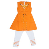 Girls Half Sleeves Suit 505 - Orange, Kids, Girls Sets And Suits, Chase Value, Chase Value