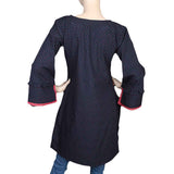 Women's Cotton Plain Kurti - Navy Blue, Women, Ready Kurtis, Chase Value, Chase Value