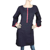 Women's Cotton Plain Kurti - Navy Blue, Women, Ready Kurtis, Chase Value, Chase Value