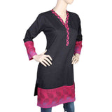 Women's Printed Cotton Kurti - Black, Women, Ready Kurtis, Chase Value, Chase Value