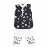 Newborn Girls Fancy Suit 2 Pcs - Dark Bule, Kids, NB Girls Sets And Suits, Chase Value, Chase Value