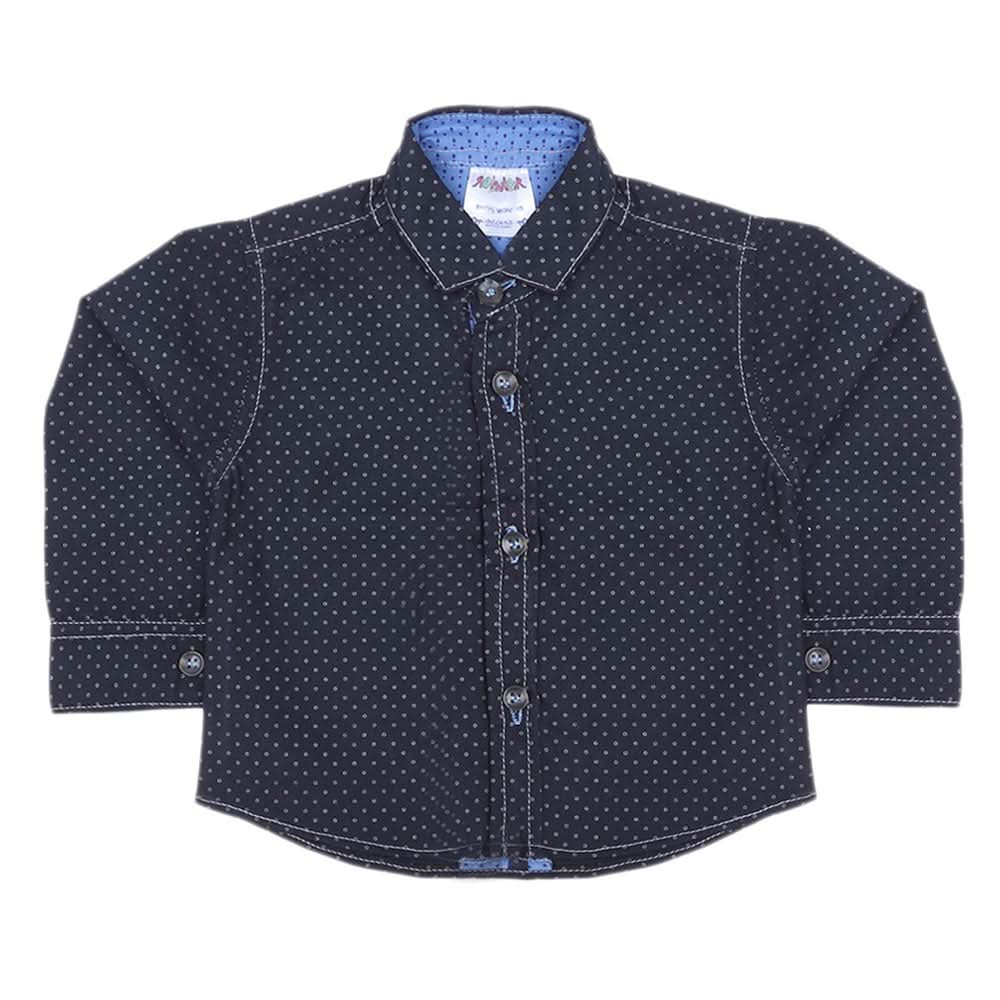Newborn Full Sleeves Casual Shirt - Navy Blue, Kids, NB Boys Shirts And T-Shirts, Chase Value, Chase Value