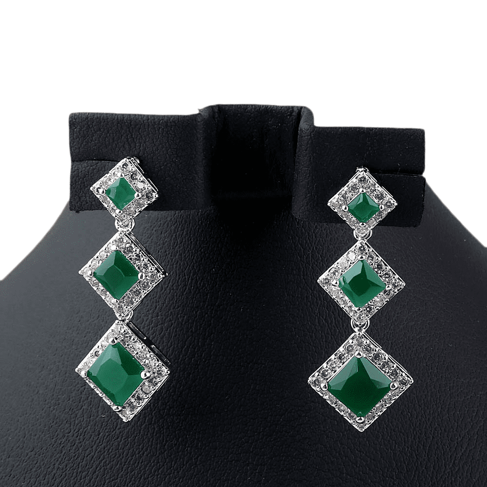 Women's Fancy Earrings - Green - test-store-for-chase-value