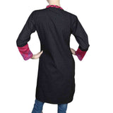 Women's Printed Cotton Kurti - Black, Women, Ready Kurtis, Chase Value, Chase Value