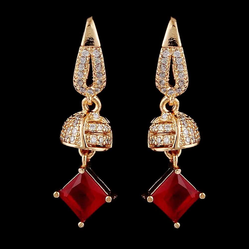 Women's Fancy Earring - Golden Red, Jewellery, Chase Value, Chase Value