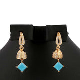 Women's Fancy Earring - Golden Blue, Women, Earrings & Tops, Chase Value, Chase Value