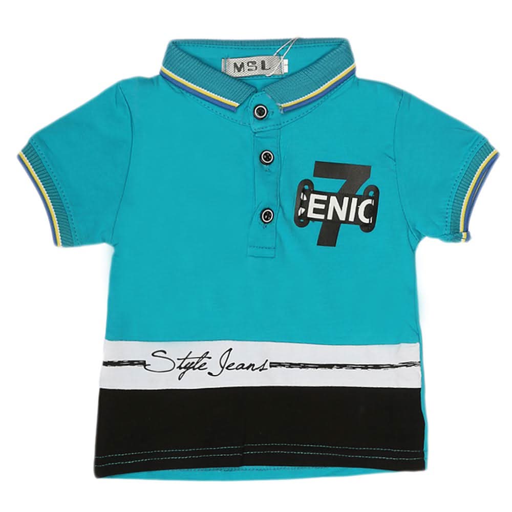 Boys Half Sleeves Polo T-Shirt - Blue, Kids, Boys T-Shirts, Chase Value, Chase Value