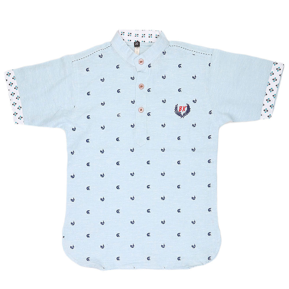 Boys Half Sleeves Casual Shirt - Blue, Kids, Boys Shirts, Chase Value, Chase Value