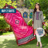 Erum Misha Lawn Printed 3 Pcs Un-Stitched Suit V-4 - B7, Women, 3Pcs Shalwar Suit, Erum Misha, Chase Value